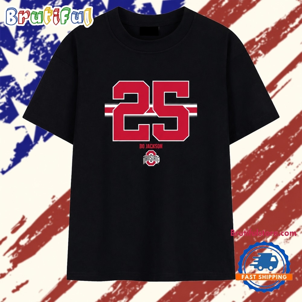 Bo Jackson 25 Ohio State Buckeyes Jersey T Shirt Bo Jackson 25 Ohio State Buckeyes Jersey T Shirt
