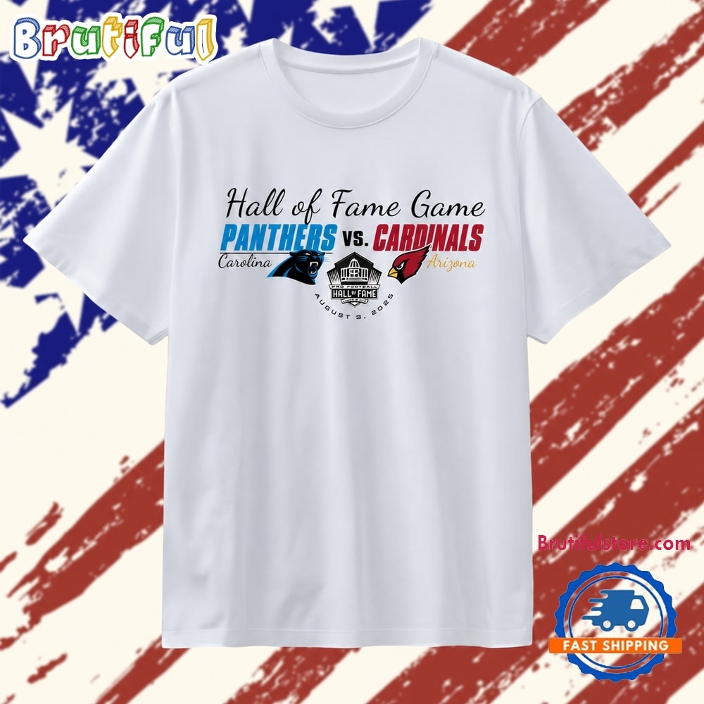 Carolina Panthers Vs Arizona Cardinals Hall of Fame Game 2026 Vintage T Shirt Carolina Panthers Vs Arizona Cardinals Hall of Fame Game 2026 Vintage T Shirt