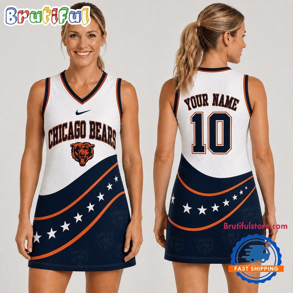 Chicago Bears NFL Bold Team Pride Women Basketball Jersey Dress Chicago Bears NFL Bold Team Pride Women Basketball Jersey Dress