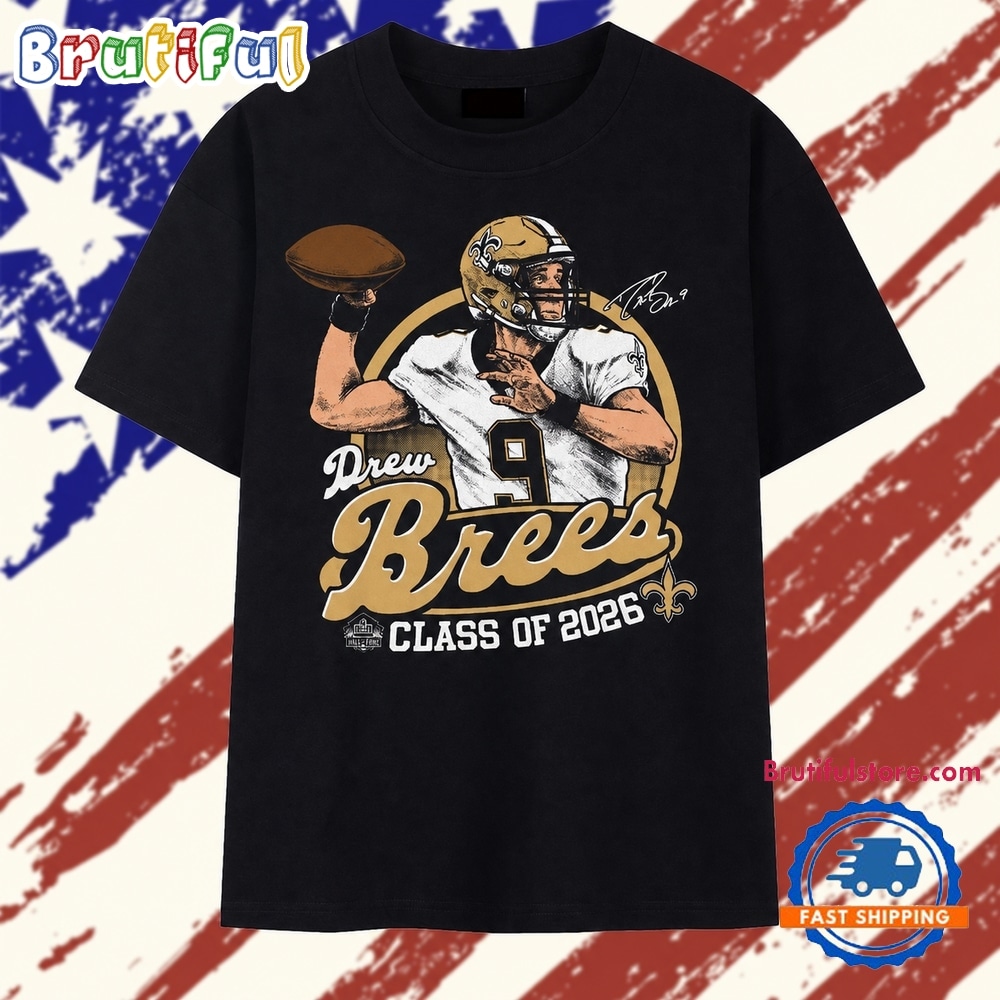 Drew Brees Saints Class of 2026 Homage T Shirt Drew Brees Saints Class of 2026 Homage T Shirt