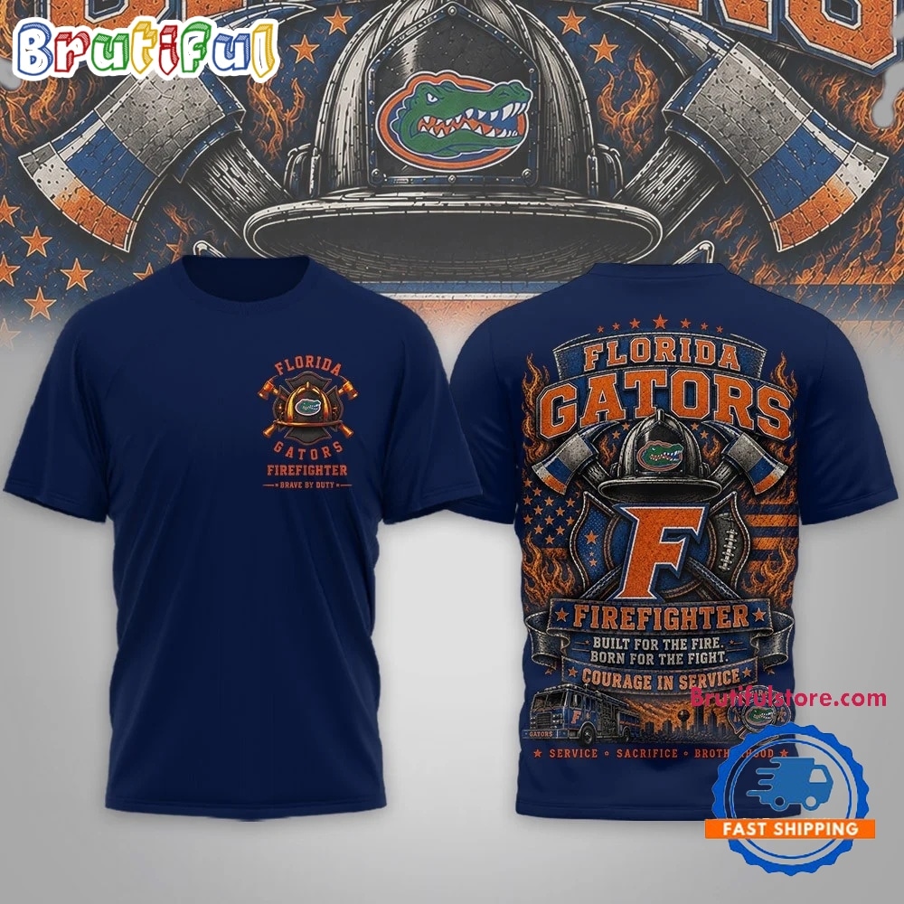 Florida Gators 2026 NCAA Firefighter Built for the Fire 3D Shirt Florida Gators 2026 NCAA Firefighter Built for the Fire 3D Shirt