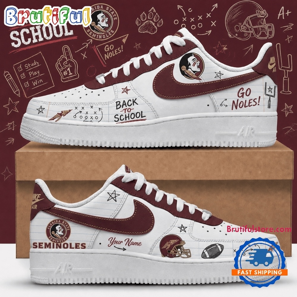 Florida State Seminoles 2026 NCAA Football Back To School Air Force 1 Shoes Sneakers Florida State Seminoles 2026 NCAA Football Back To School Air Force 1 Shoes Sneakers