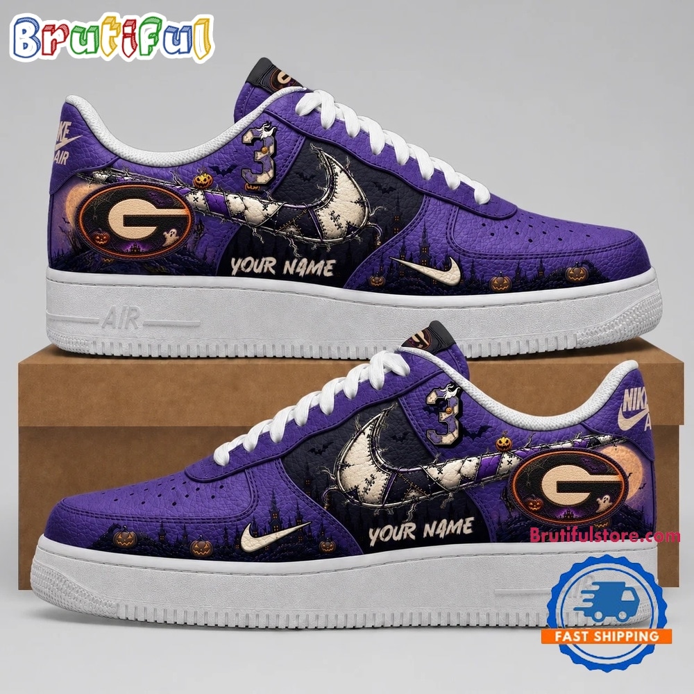 Georgia Bulldogs 2026 NCAA Haunted Moon Halloween Custom Air Force 1 Shoes Sneakers Georgia Bulldogs 2026 NCAA Haunted Moon Halloween Custom Air Force 1 Shoes Sneakers