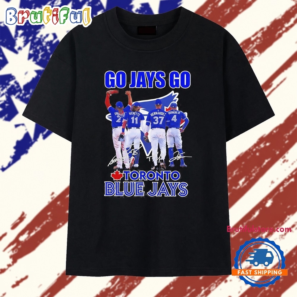 Go Jays Go Toronto Blue Jays Guerrero Jr Bichette Hernandez Springer Signature T Shirt Go Jays Go Toronto Blue Jays Guerrero Jr Bichette Hernandez Springer Signature T Shirt