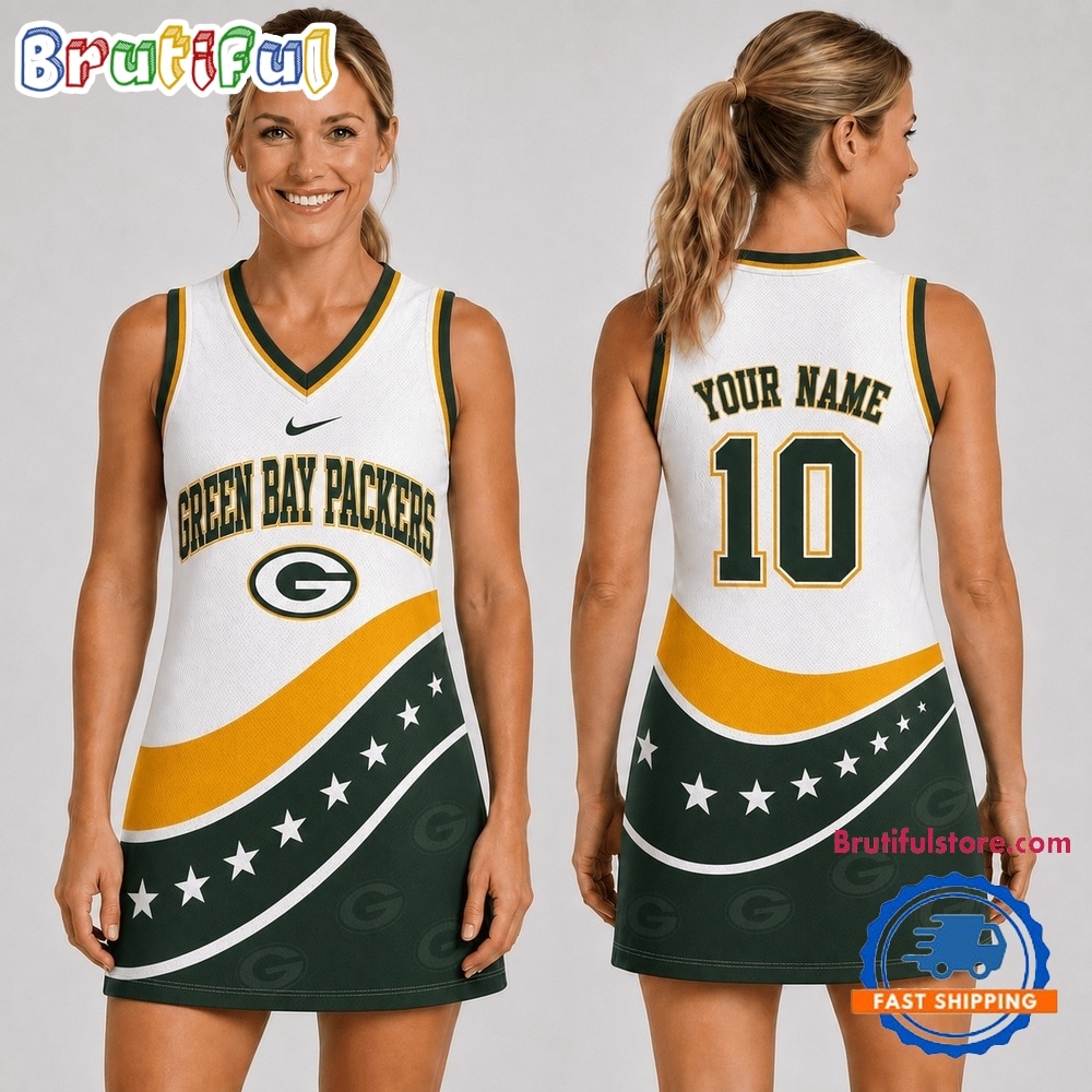 Green Bay Packers NFL Bold Team Pride Women Basketball Jersey Dress Green Bay Packers NFL Bold Team Pride Women Basketball Jersey Dress