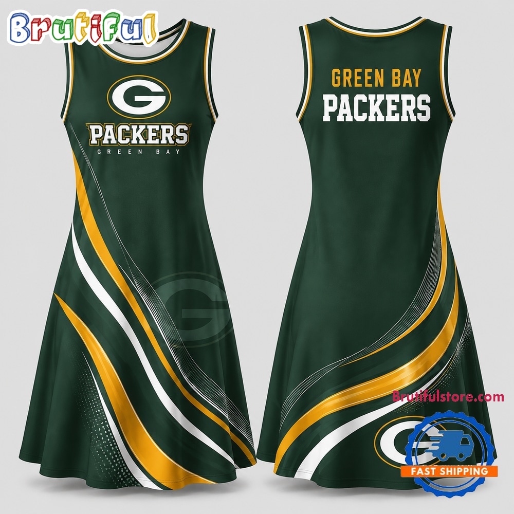 Green Bay Packers NFL Team Pride Women’s Sleeveless Dress Green Bay Packers NFL Team Pride Women’s Sleeveless Dress
