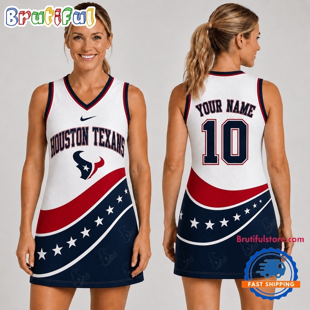 Houston Texans NFL Bold Team Pride Women Basketball Jersey Dress Houston Texans NFL Bold Team Pride Women Basketball Jersey Dress