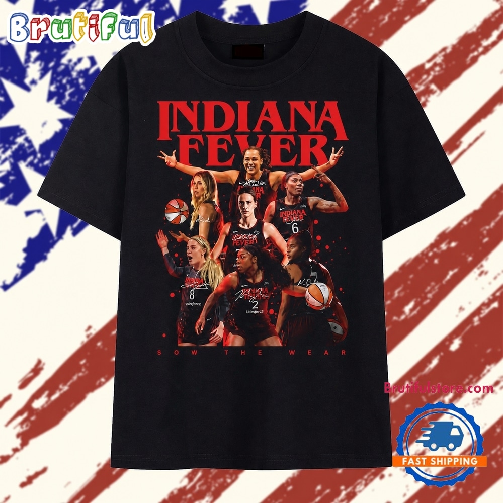 Indiana Fever Vintage Red Logo Basketball Roster Graphic T Shirt Indiana Fever Vintage Red Logo Basketball Roster Graphic T Shirt