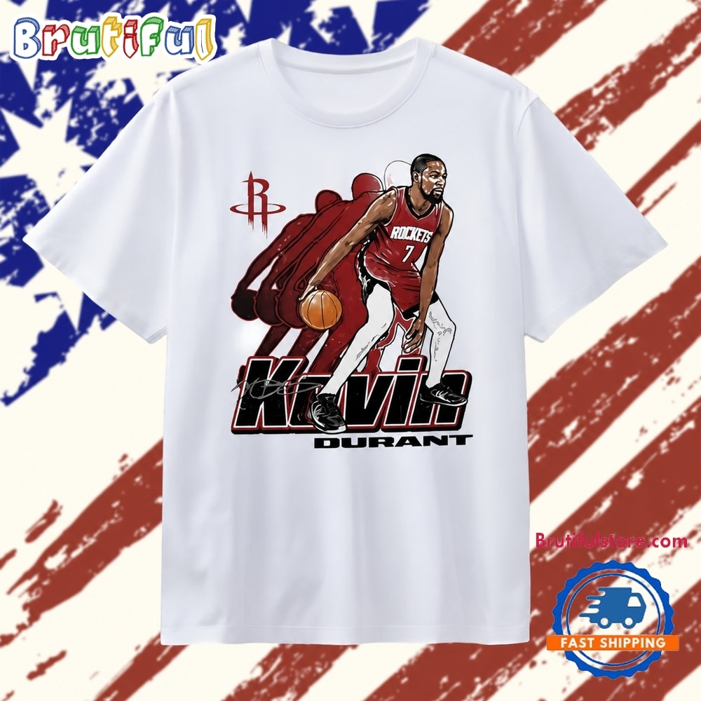 Kevin Durant Houston Rockets Signature 7 Retro Vibe Graphic T Shirt Kevin Durant Houston Rockets Signature 7 Retro Vibe Graphic T Shirt