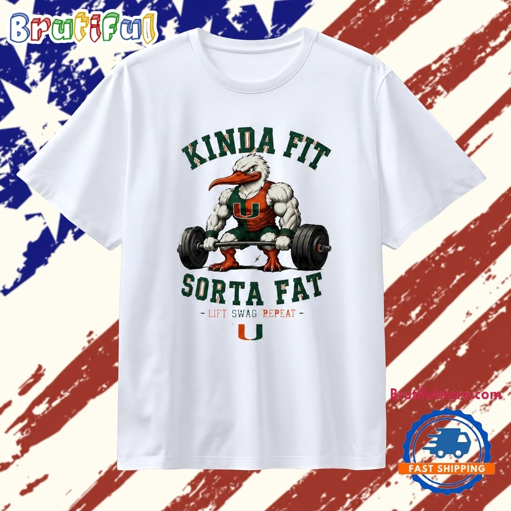 Miami Hurricanes mascot kinda fit sorta fat weightlifting T Shirt Miami Hurricanes mascot kinda fit sorta fat weightlifting T Shirt