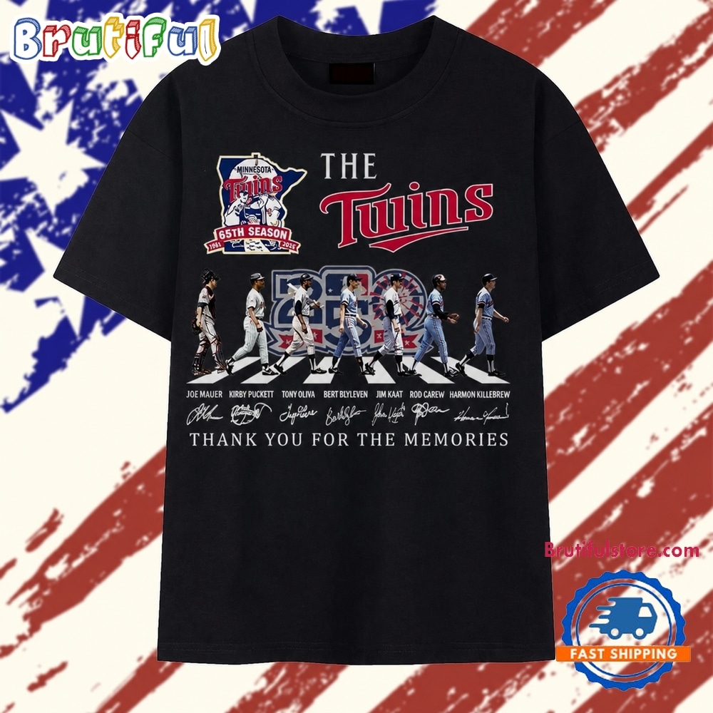 Minnesota Twins 65th Season Abbey Road Legends Signatures T Shirt Minnesota Twins 65th Season Abbey Road Legends Signatures T Shirt