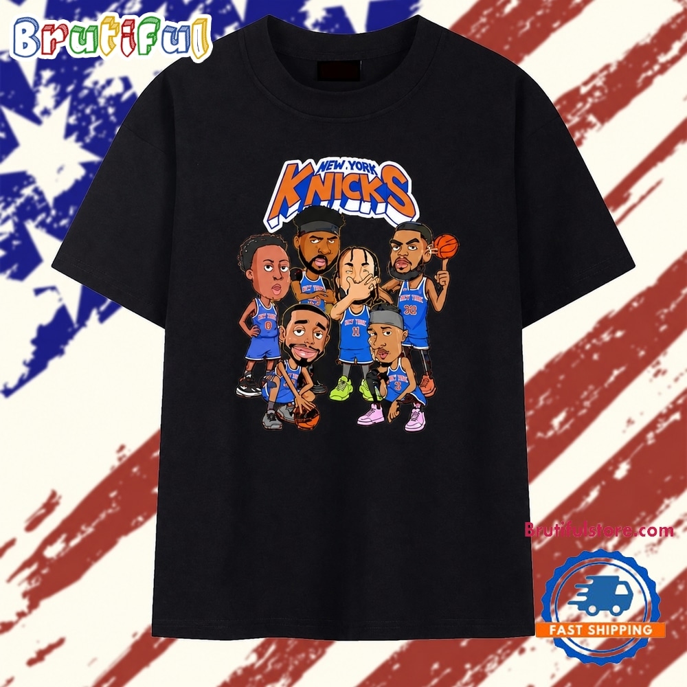 New York Knicks Playoff Nba Players Caricature Cartoon T Shirt New York Knicks Playoff Nba Players Caricature Cartoon T Shirt