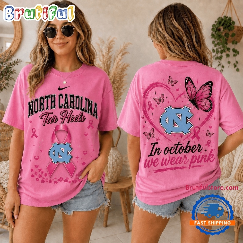 North Carolina Tar Heels 2026 NCAA Pink October Breast Cancer Awareness Fan Pride Unisex T Shirt North Carolina Tar Heels 2026 NCAA Pink October Breast Cancer Awareness Fan Pride Unisex T Shirt