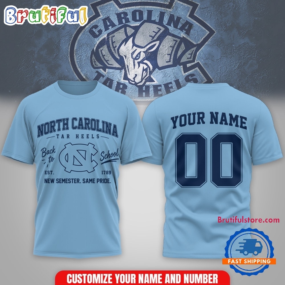 North Carolina Tar Heels NCAA Campus Pride Back to School 2026 Personalized 3D Shirt North Carolina Tar Heels NCAA Campus Pride Back to School 2026 Personalized 3D Shirt