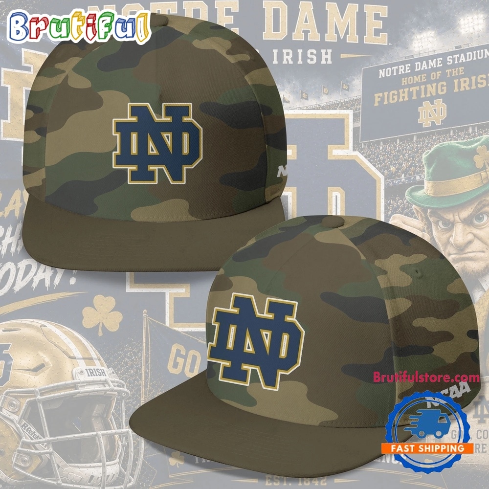 Notre Dame Fighting Irish NCAA Field Ops Camo Snapback Cap Notre Dame Fighting Irish NCAA Field Ops Camo Snapback Cap