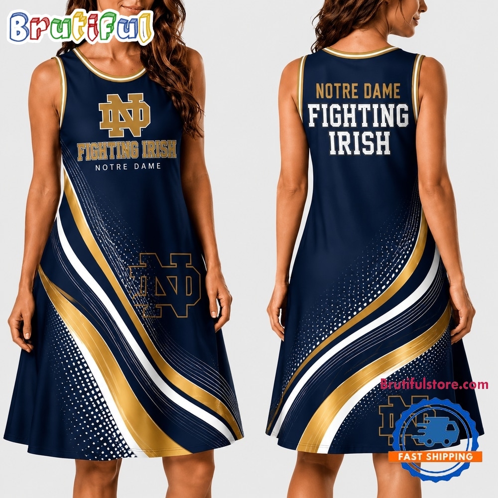 Notre Dame Fighting Irish NCAA Team Pride Women's Sleeveless Dress Notre Dame Fighting Irish NCAA Team Pride Women's Sleeveless Dress
