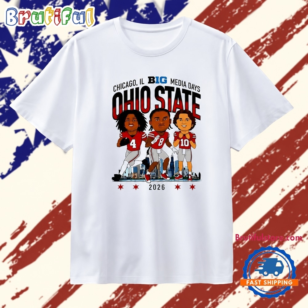Ohio State Buckeyes 2026 Chicago B1G media days players T Shirt Ohio State Buckeyes 2026 Chicago B1G media days players T Shirt