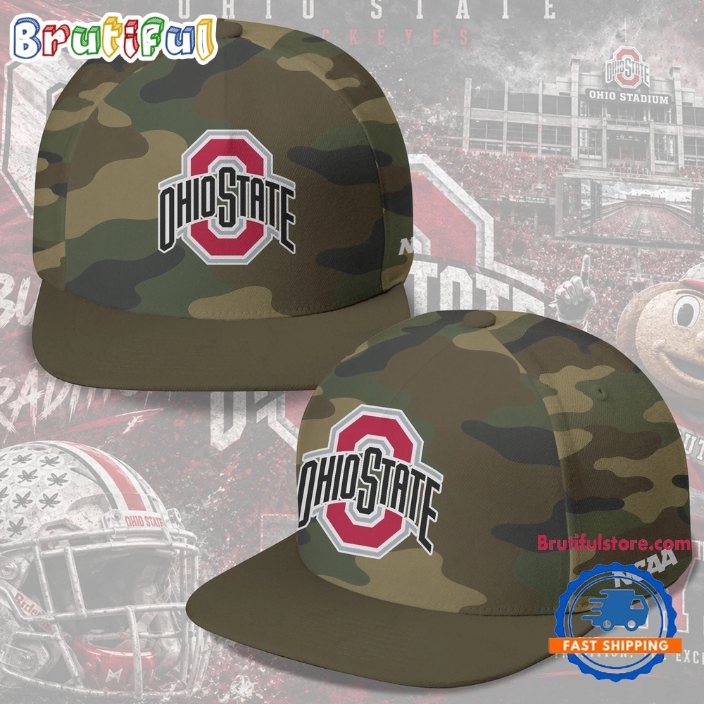 Ohio State Buckeyes NCAA Field Ops Camo Snapback Cap Ohio State Buckeyes NCAA Field Ops Camo Snapback Cap
