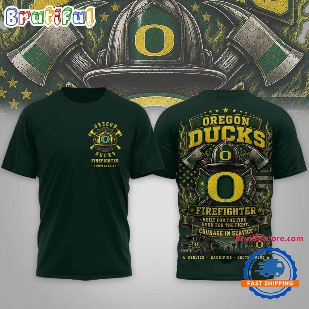 Oregon Ducks 2026 NCAA Firefighter Built for the Fire 3D Shirt Oregon Ducks 2026 NCAA Firefighter Built for the Fire 3D Shirt