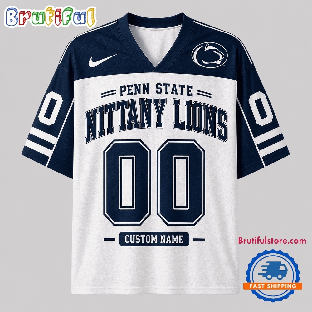 Penn State Nittany Lions NCAA College Team Pride Personalized Football jersey Penn State Nittany Lions NCAA College Team Pride Personalized Football jersey