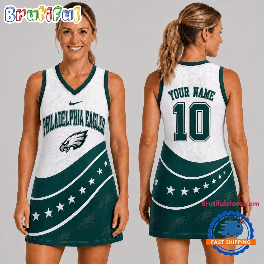 Philadelphia Eagles NFL Bold Team Pride Women Basketball Jersey Dress Philadelphia Eagles NFL Bold Team Pride Women Basketball Jersey Dress
