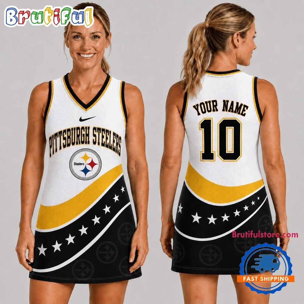 Pittsburgh Steelers NFL Bold Team Pride Women Basketball Jersey Dress Pittsburgh Steelers NFL Bold Team Pride Women Basketball Jersey Dress