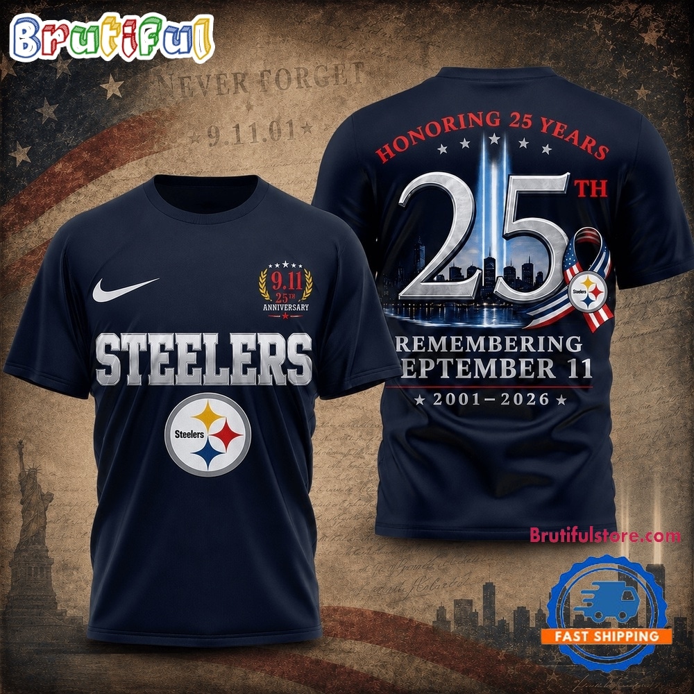 Pittsburgh Steelers NFL Honoring 25 Years Remembering September 11 T Shirt Pittsburgh Steelers NFL Honoring 25 Years Remembering September 11 T Shirt