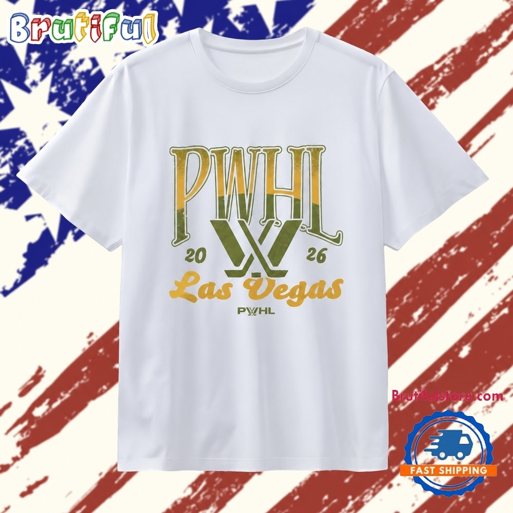 PWHL Las Vegas Stadium Sky High Crew 2026 T Shirt PWHL Las Vegas Stadium Sky High Crew 2026 T Shirt