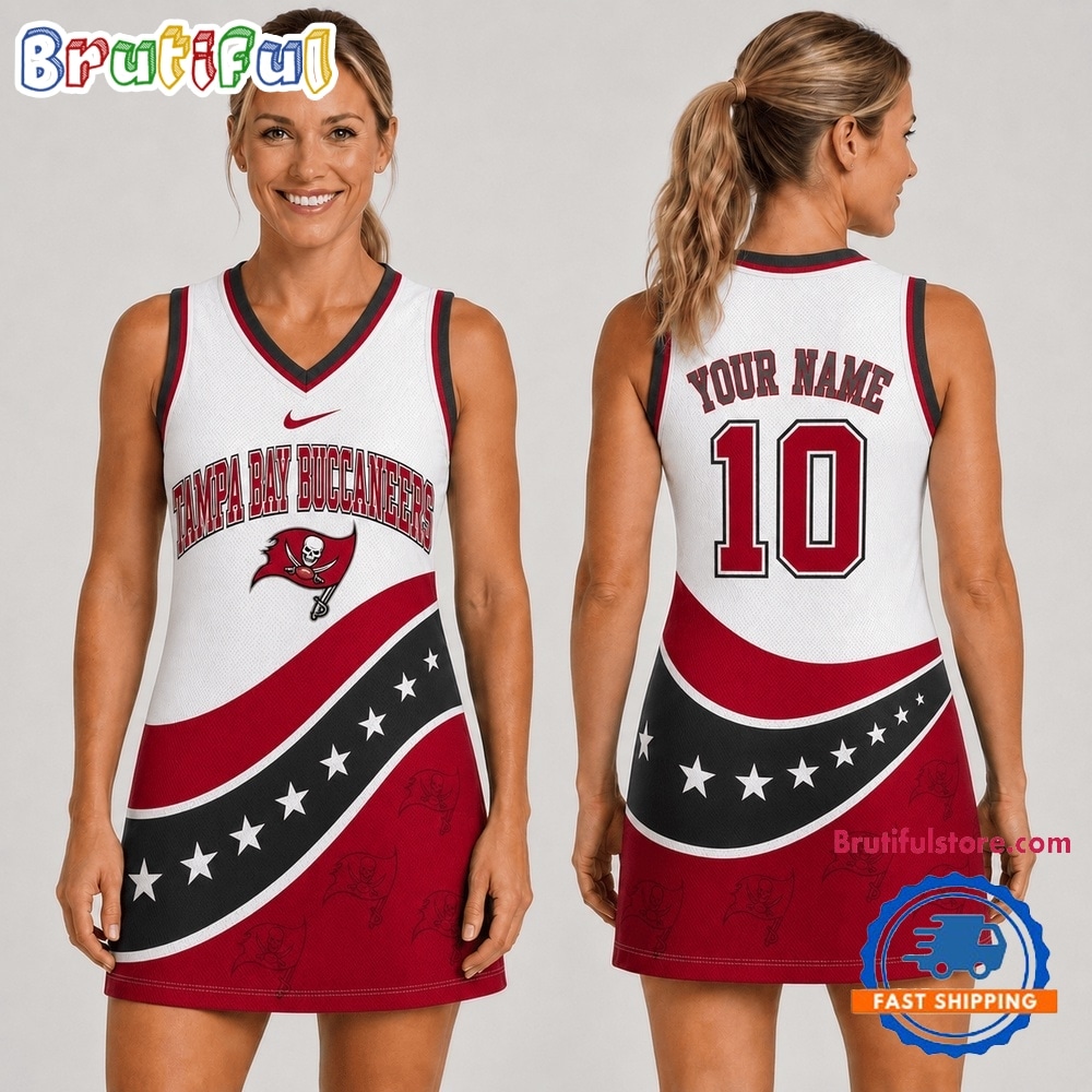 Tampa Bay Buccaneers NFL Bold Team Pride Women Basketball Jersey Dress Tampa Bay Buccaneers NFL Bold Team Pride Women Basketball Jersey Dress