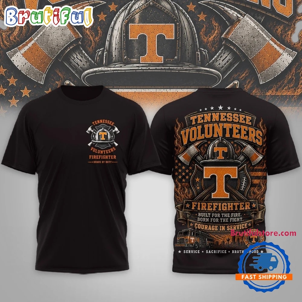 Tennessee Volunteers 2026 NCAA Firefighter Built for the Fire 3D Shirt Tennessee Volunteers 2026 NCAA Firefighter Built for the Fire 3D Shirt