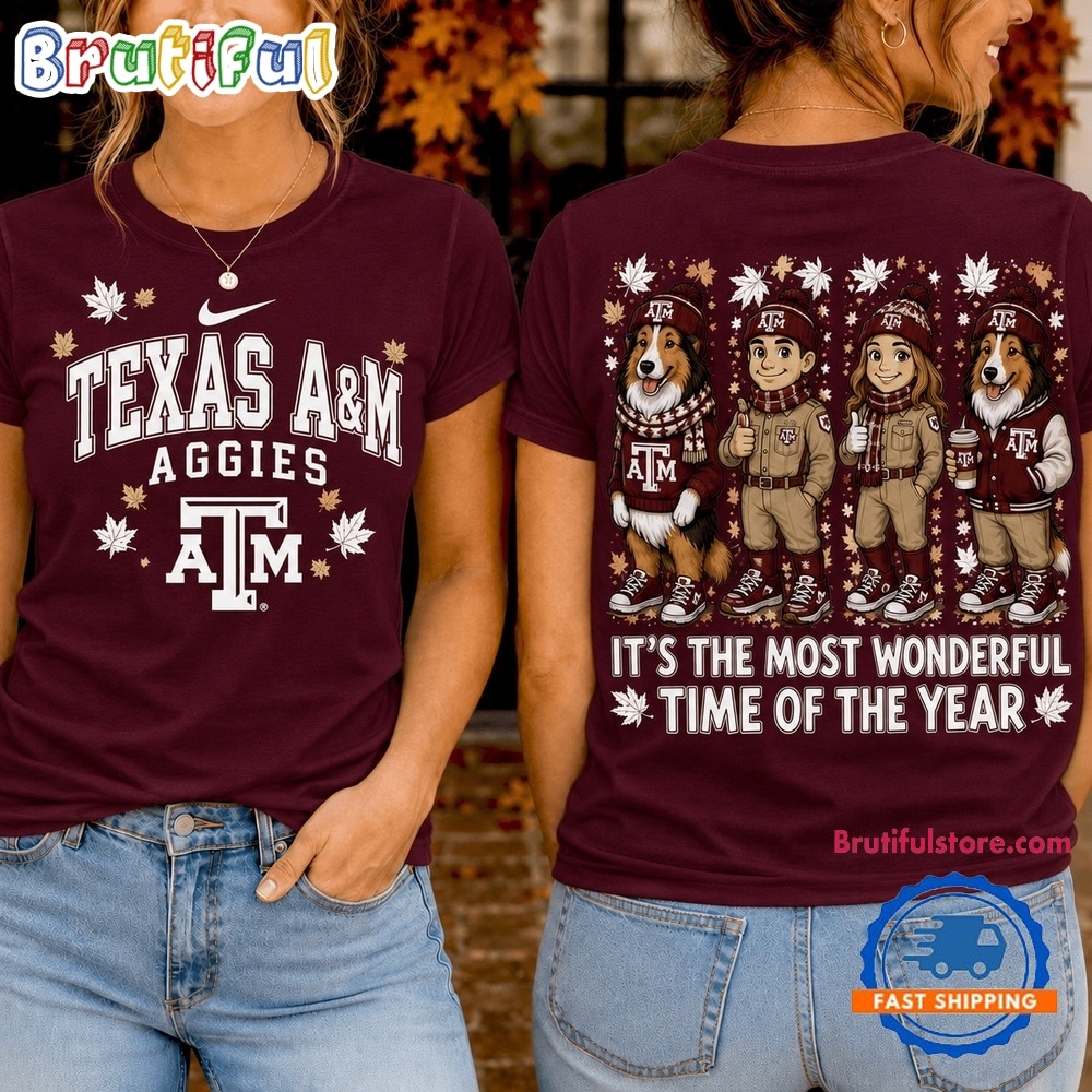 Texas A&M Aggies 2026 NCAA Autumn Festive Cheer T Shirt Texas A&M Aggies 2026 NCAA Autumn Festive Cheer T Shirt