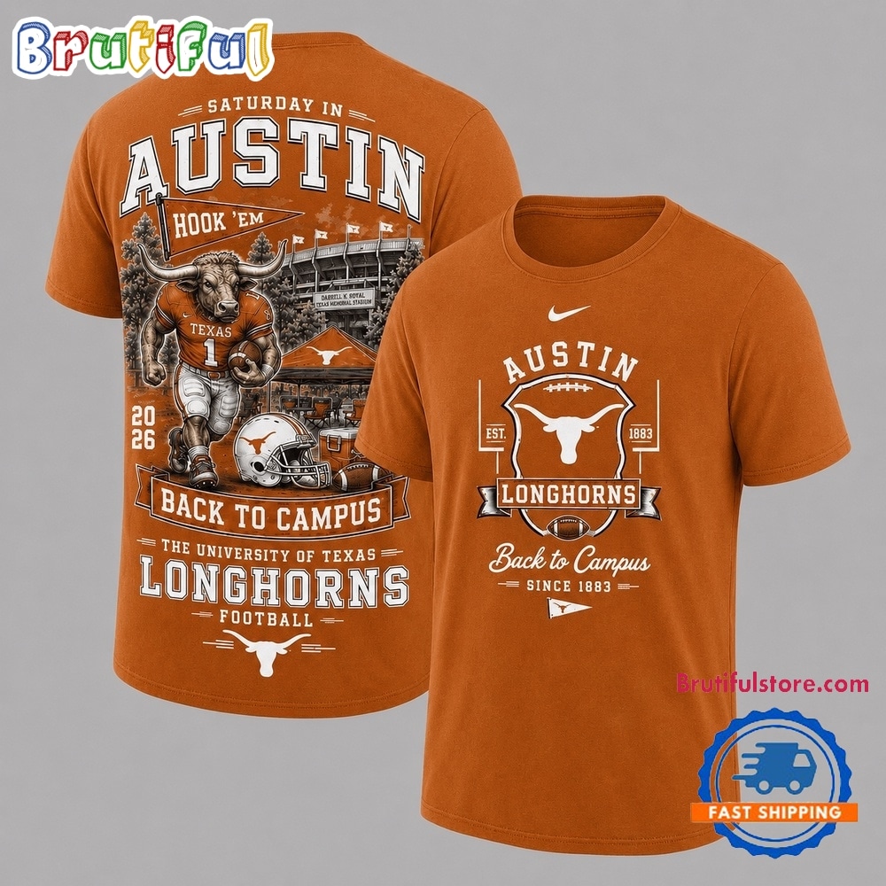 Texas Longhorns 2026 NCAA Back To Campus 3D Shirt Texas Longhorns 2026 NCAA Back To Campus 3D Shirt