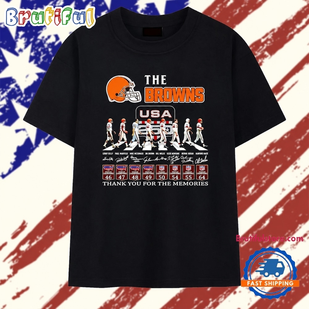 The Cleveland Browns Legends Leroy Kelly Jim Brown and Team Signature T Shirt The Cleveland Browns Legends Leroy Kelly Jim Brown and Team Signature T Shirt