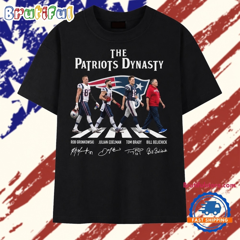 The Patriots Dynasty Abbey Road Style Signatures 2026 T Shirt The Patriots Dynasty Abbey Road Style Signatures 2026 T Shirt