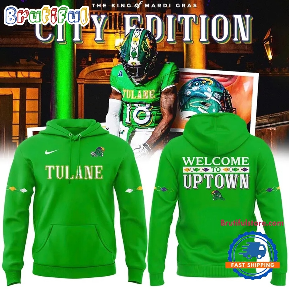Tulane Green Wave 2026 City Edition Green Hoodie Tulane Green Wave 2026 City Edition Green Hoodie