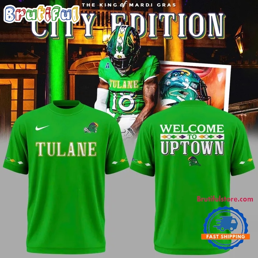 Tulane Green Wave 2026 City Edition Green T Shirt Tulane Green Wave 2026 City Edition Green T Shirt