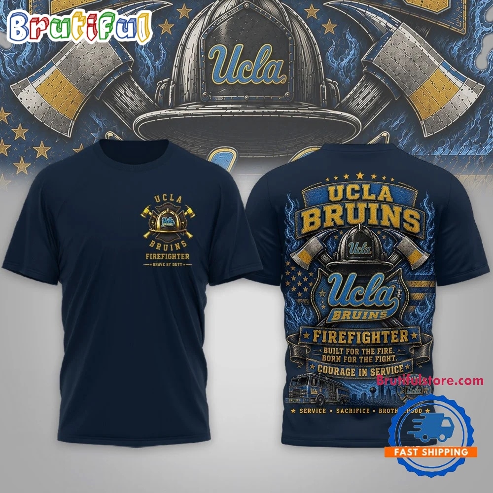 UCLA Bruins 2026 NCAA Firefighter Built for the Fire 3D Shirt UCLA Bruins 2026 NCAA Firefighter Built for the Fire 3D Shirt
