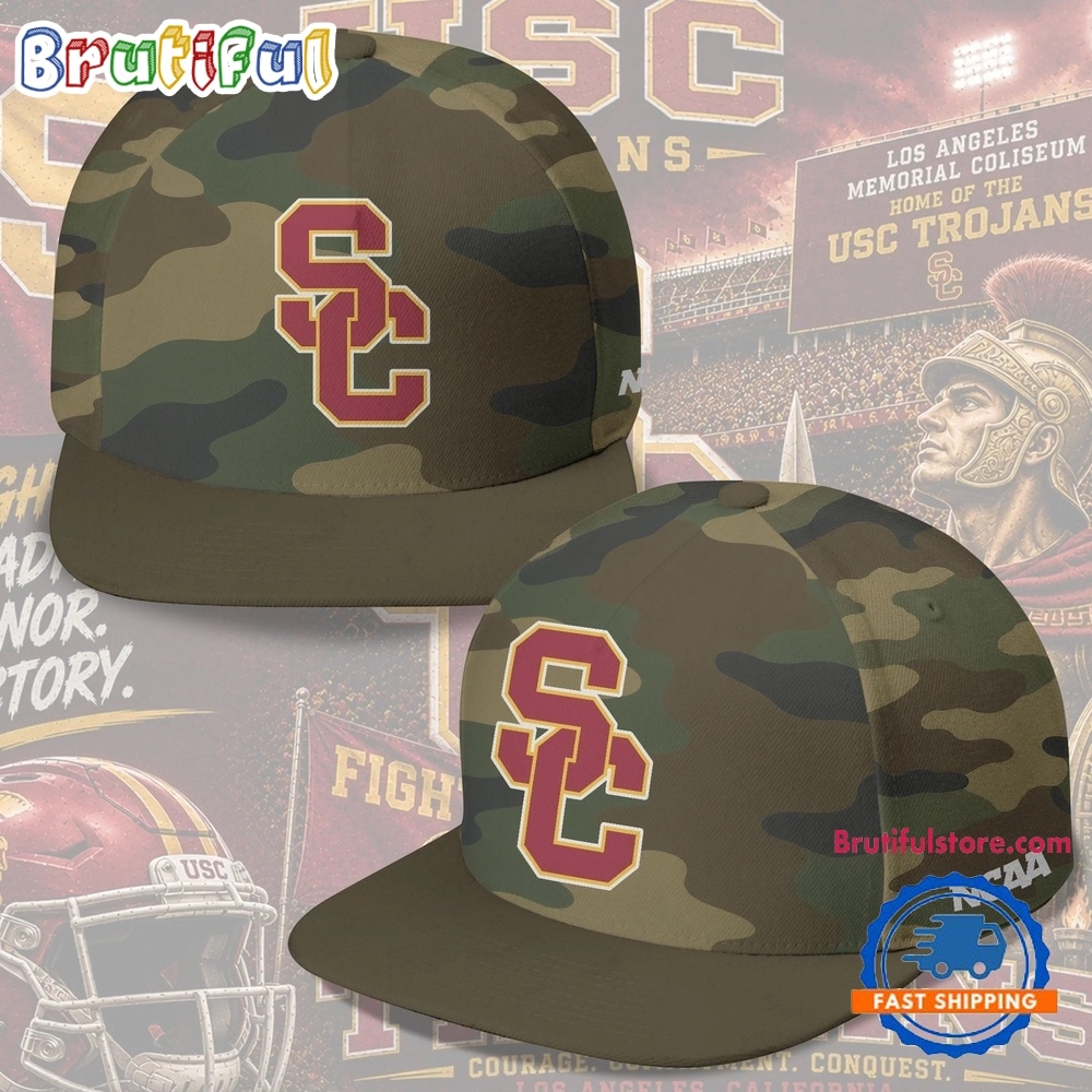 Usc Trojans NCAA Field Ops Camo Snapback Cap Usc Trojans NCAA Field Ops Camo Snapback Cap