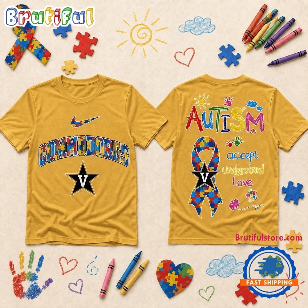 Vanderbilt Commodores NCAA Autism Awareness Puzzle Ribbon T Shirt Vanderbilt Commodores NCAA Autism Awareness Puzzle Ribbon T Shirt