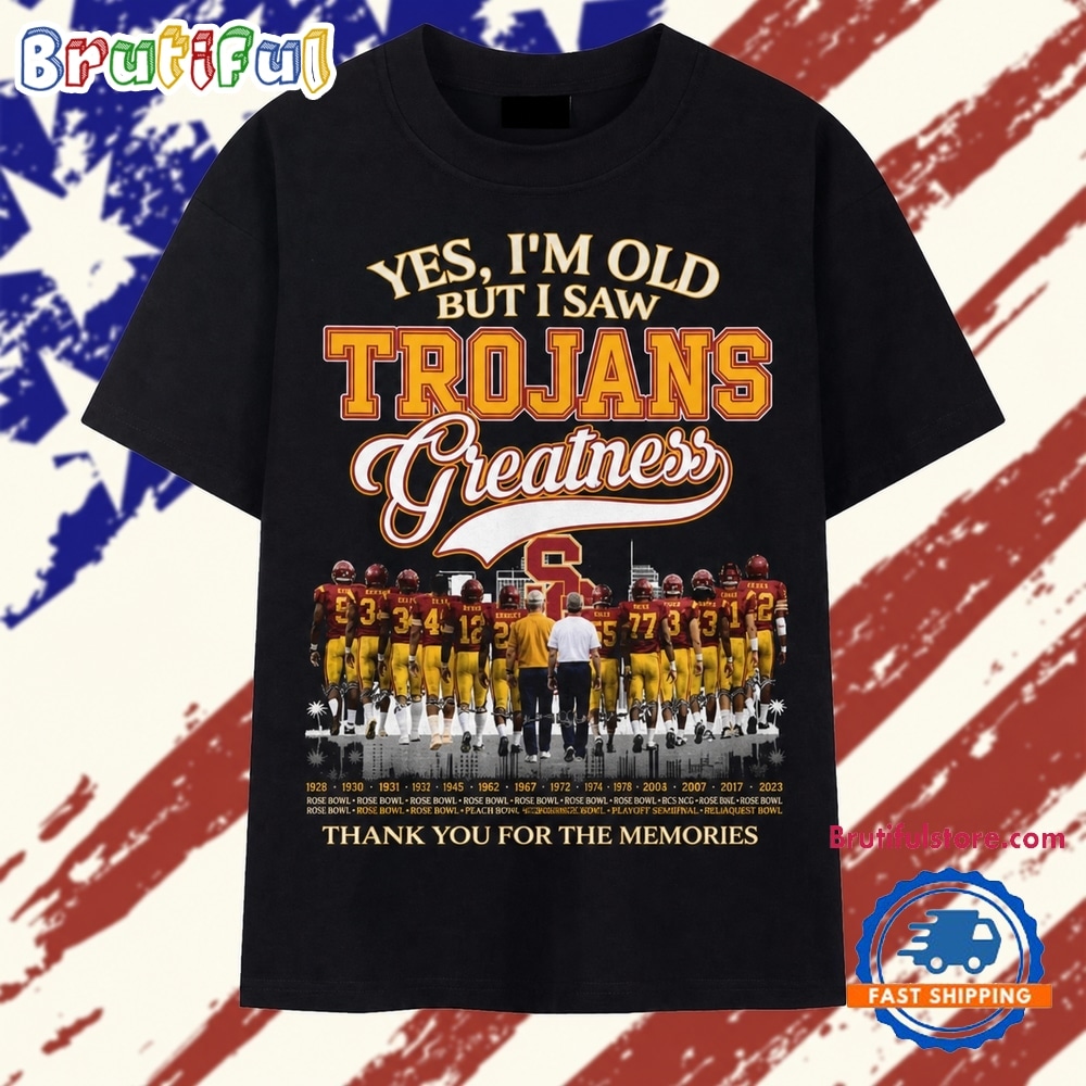 Vintage USC Trojans Yes I'm Old But I Saw Greatness Football T Shirt Vintage USC Trojans Yes I'm Old But I Saw Greatness Football T Shirt