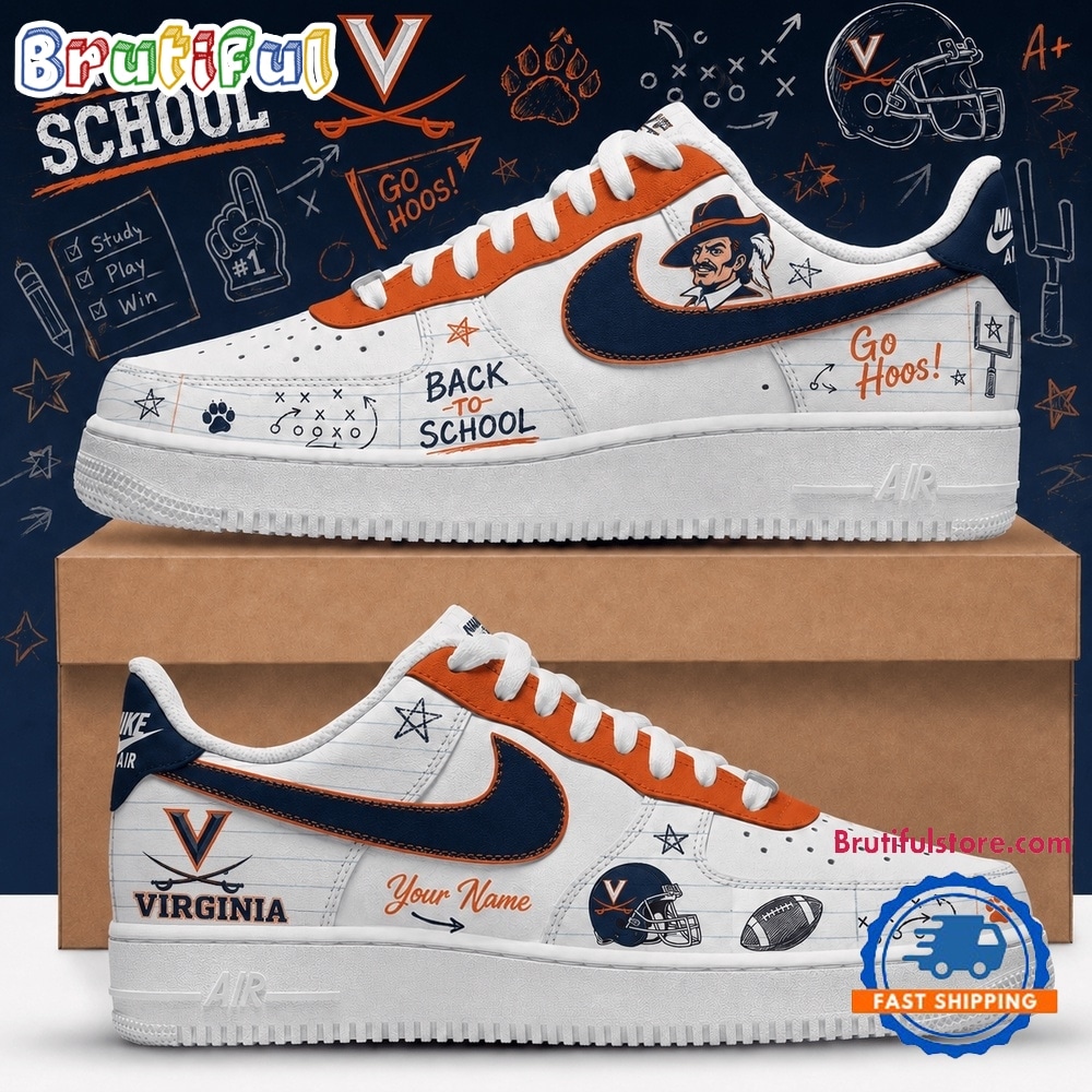 Virginia Cavaliers 2026 NCAA Football Back To School Air Force 1 Shoes Sneakers Virginia Cavaliers 2026 NCAA Football Back To School Air Force 1 Shoes Sneakers