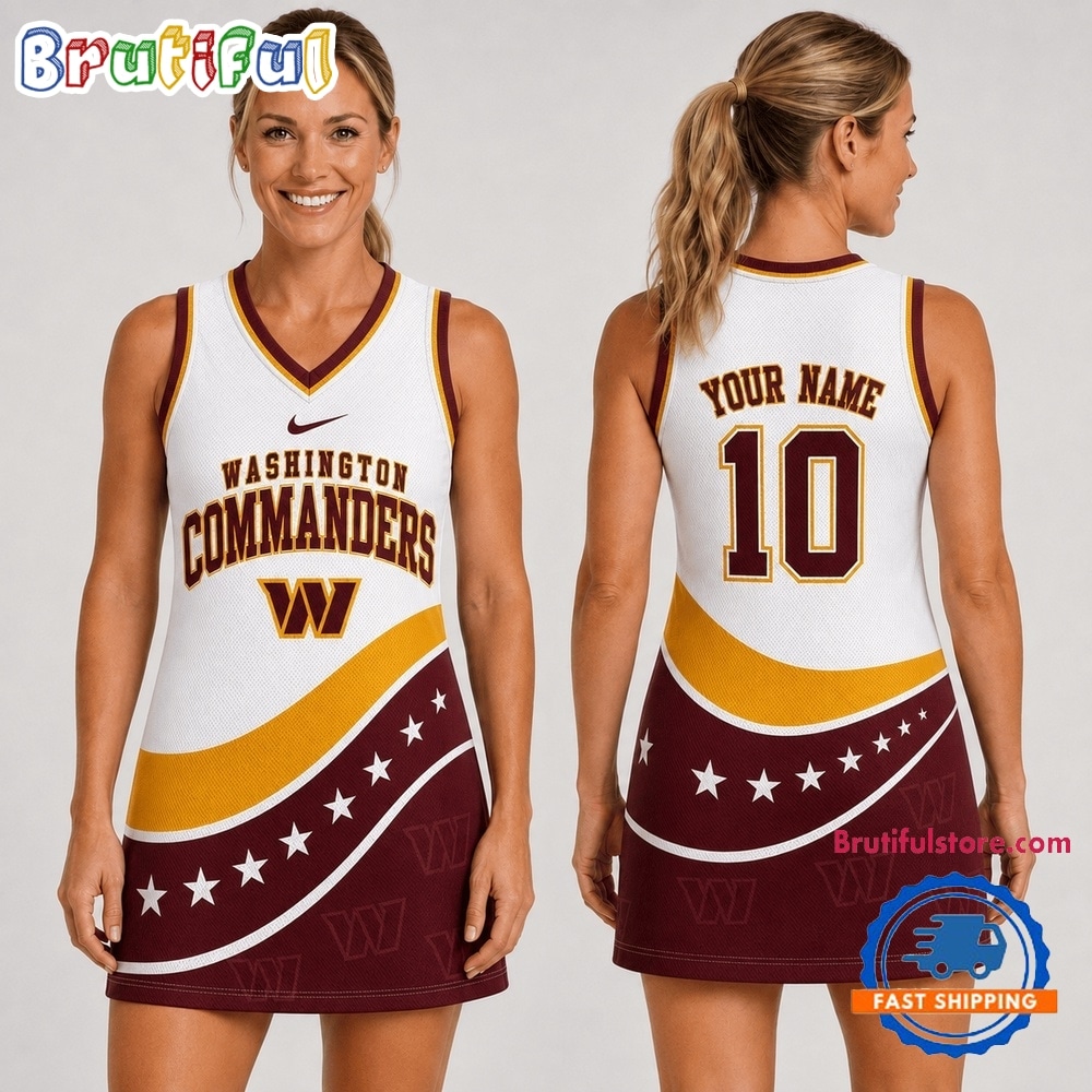 Washington Commanders NFL Bold Team Pride Women Basketball Jersey Dress Washington Commanders NFL Bold Team Pride Women Basketball Jersey Dress