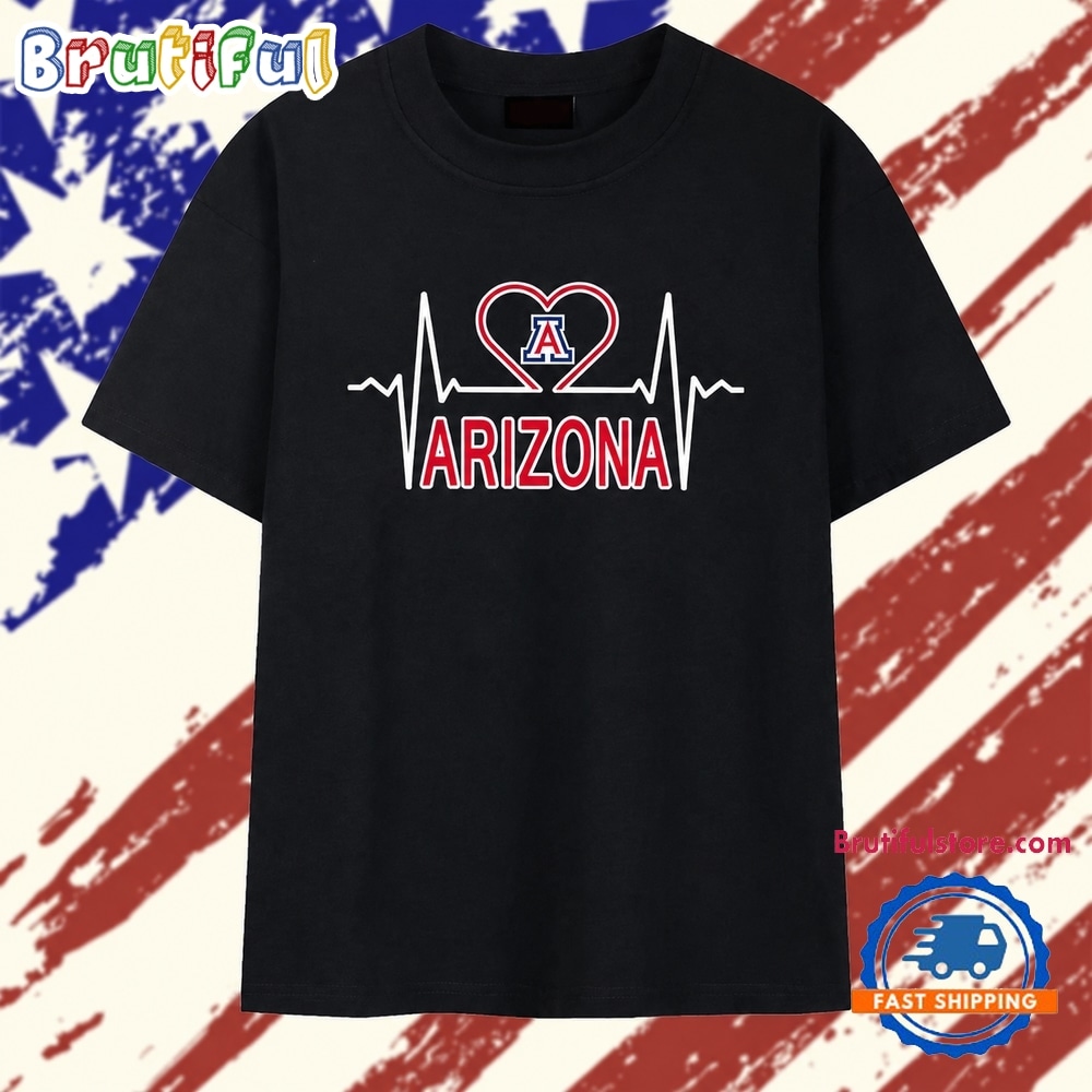 Arizona Wildcats Heartbeat Logo T Shirt Arizona Wildcats Heartbeat Logo T Shirt