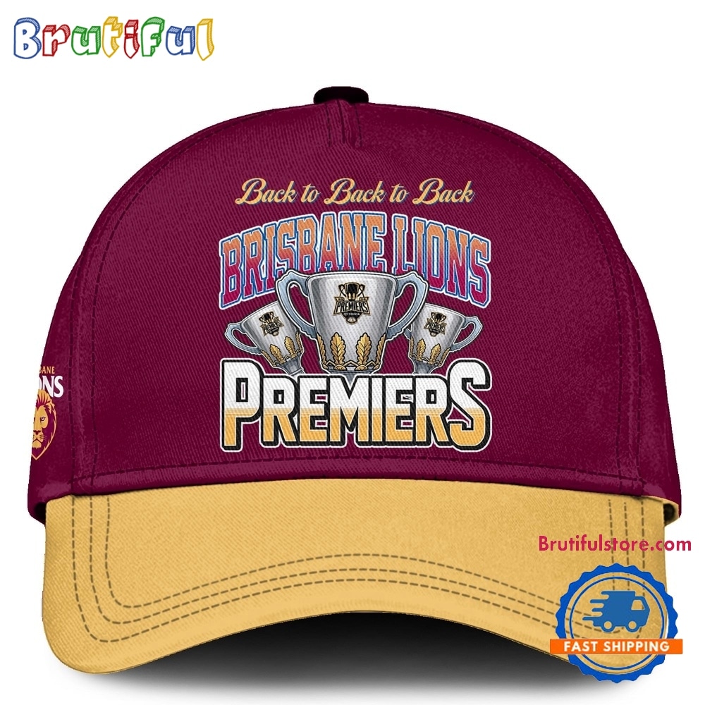 Brisbane Lions 2026 AFL Premiers Three Peat Limited Edition Cap Brisbane Lions 2026 AFL Premiers Three Peat Limited Edition Cap