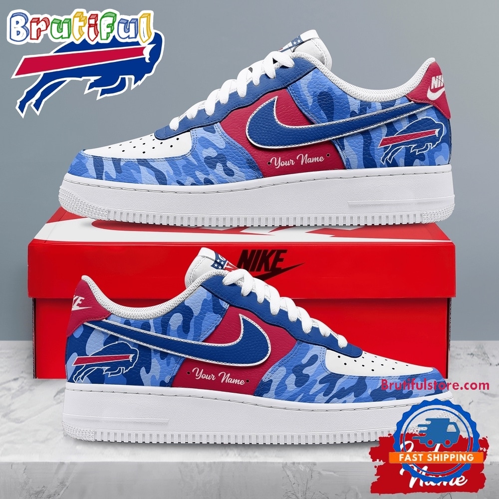 Buffalo Bills NFL End Zone Energy Custom Air Force 1 Shoes Sneaker Buffalo Bills NFL End Zone Energy Custom Air Force 1 Shoes Sneaker