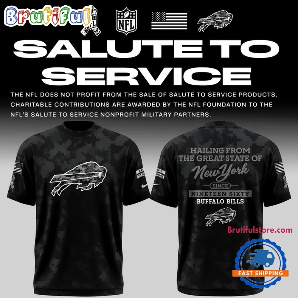 Buffalo Bills Salute to Service Camo 2026 Black T Shirt Buffalo Bills Salute to Service Camo 2026 Black T Shirt