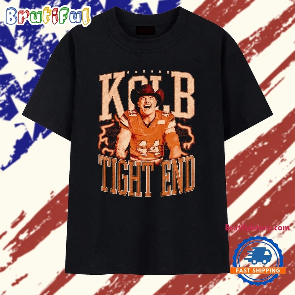 Carson Kolb 44 Tight End Distressed Football Player T Shirt Carson Kolb 44 Tight End Distressed Football Player T Shirt