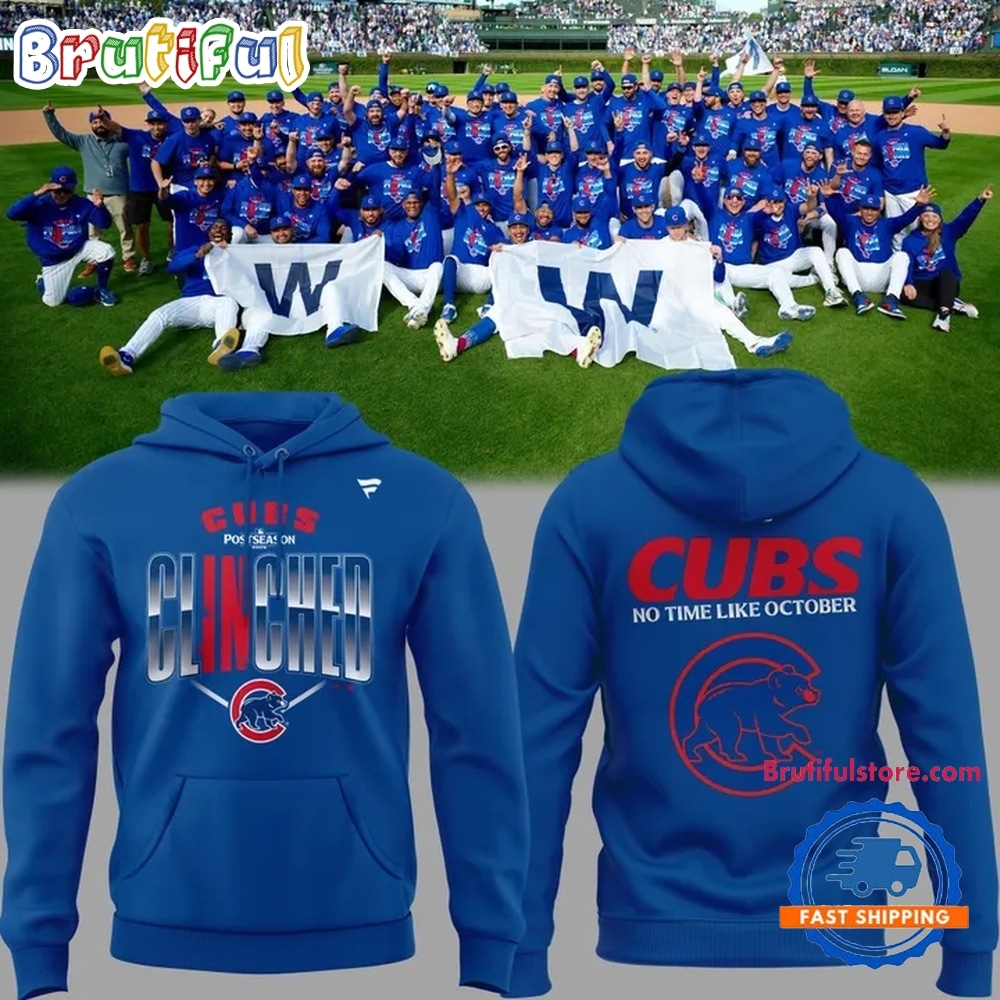 Chicago Cubs 2026 MLB Postseason No Time Like October Limited Edition Hoodie Chicago Cubs 2026 MLB Postseason No Time Like October Limited Edition Hoodie