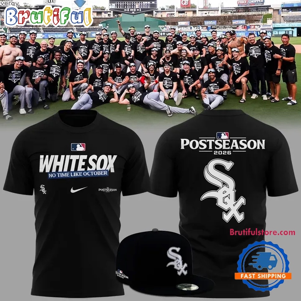 Chicago White Sox No Time Like October Fall In 2026 MLB Postseason T Shirt Chicago White Sox No Time Like October Fall In 2026 MLB Postseason T Shirt