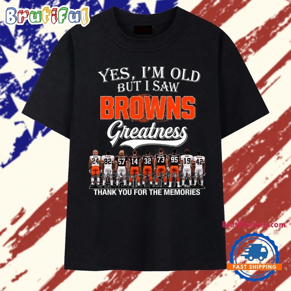 Cleveland Browns Greatness Vintage Legends Signatures Football T Shirt Cleveland Browns Greatness Vintage Legends Signatures Football T Shirt